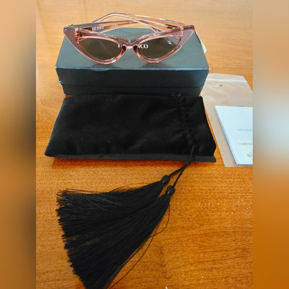 NEW The Attico x LINDA FARROW Dora Sunglasses in Pink - Picture 6 of 16